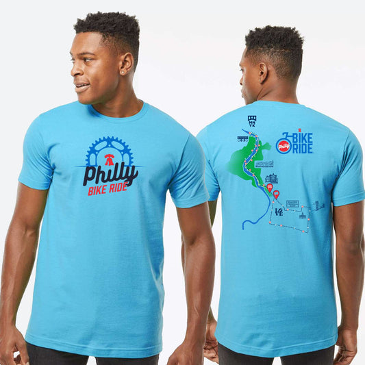 PBR Unisex USA Cotton Tee -Aqua- Course