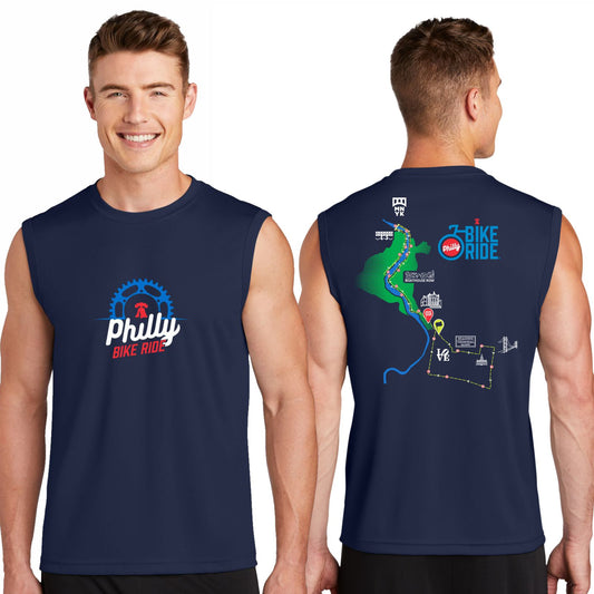 PBR Men's Muscle Tech Tank -Navy- Course