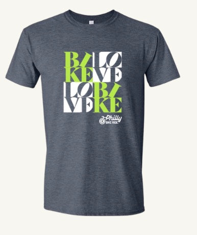 PBR Adult Fashion Tee -Heather Navy- Love