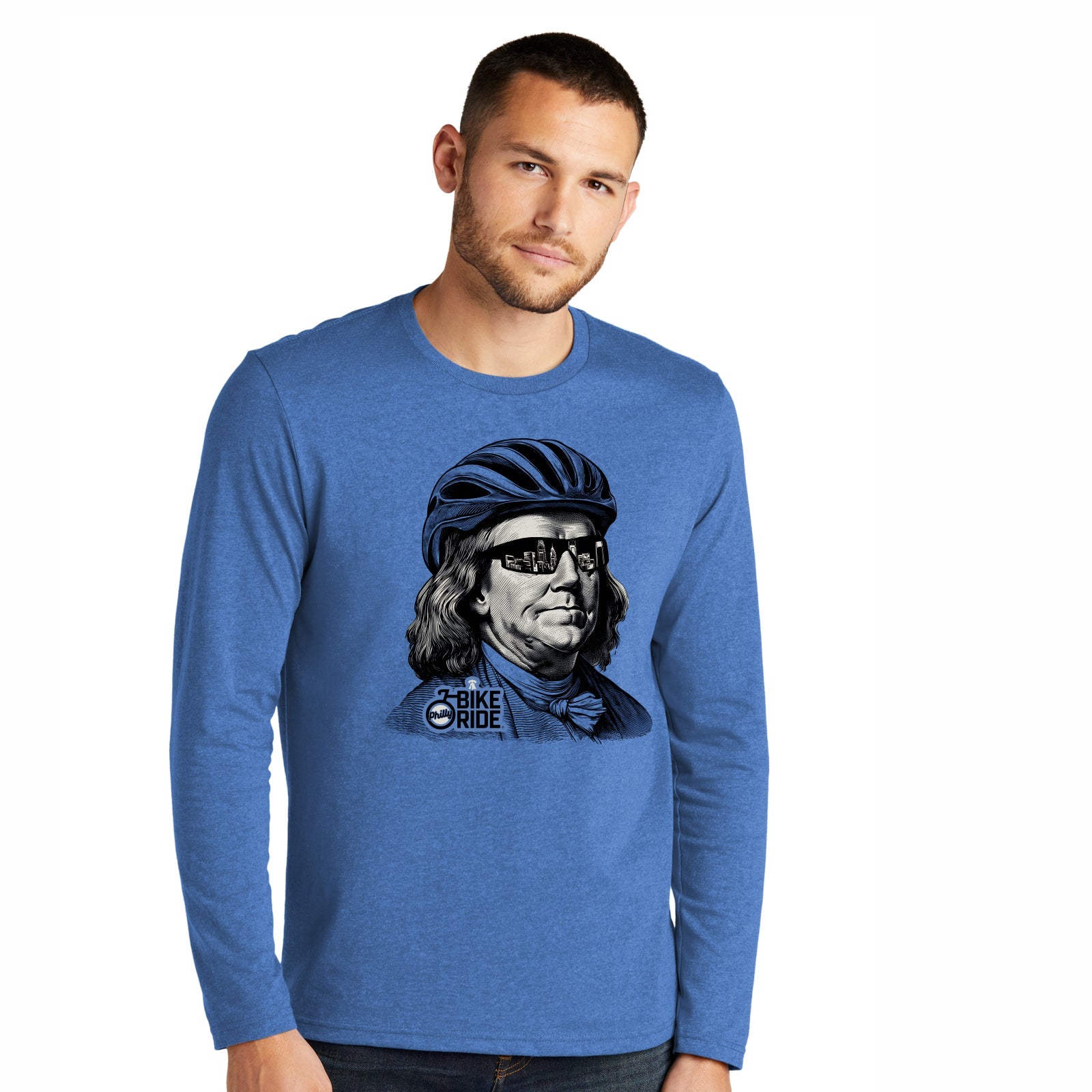 PBR Unisex LS Fashion Tee -Blue Heather- Ben