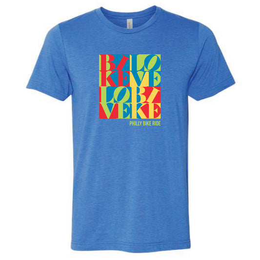 PBR Adult Fashion Tee -Heather Royal- Bike Love