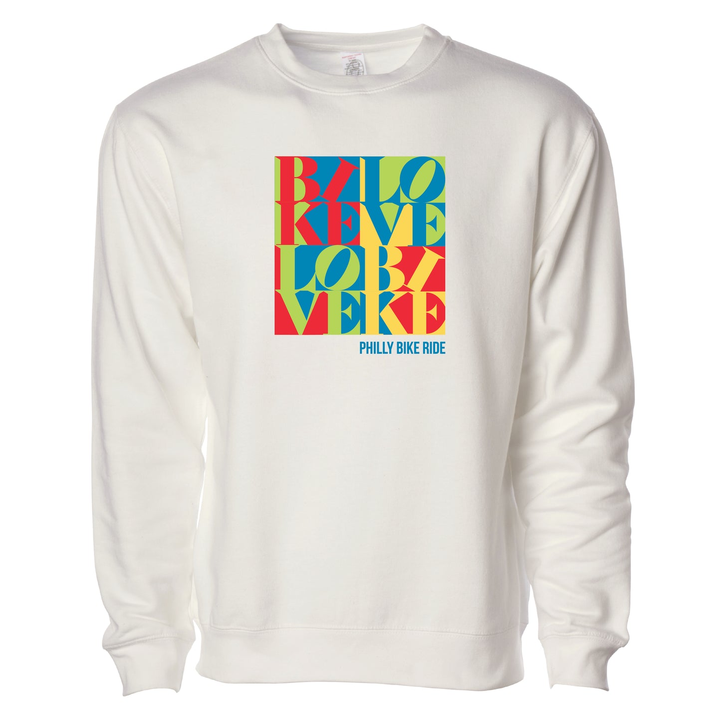 PBR Adult Fleece Crew -Bone- Bike Love