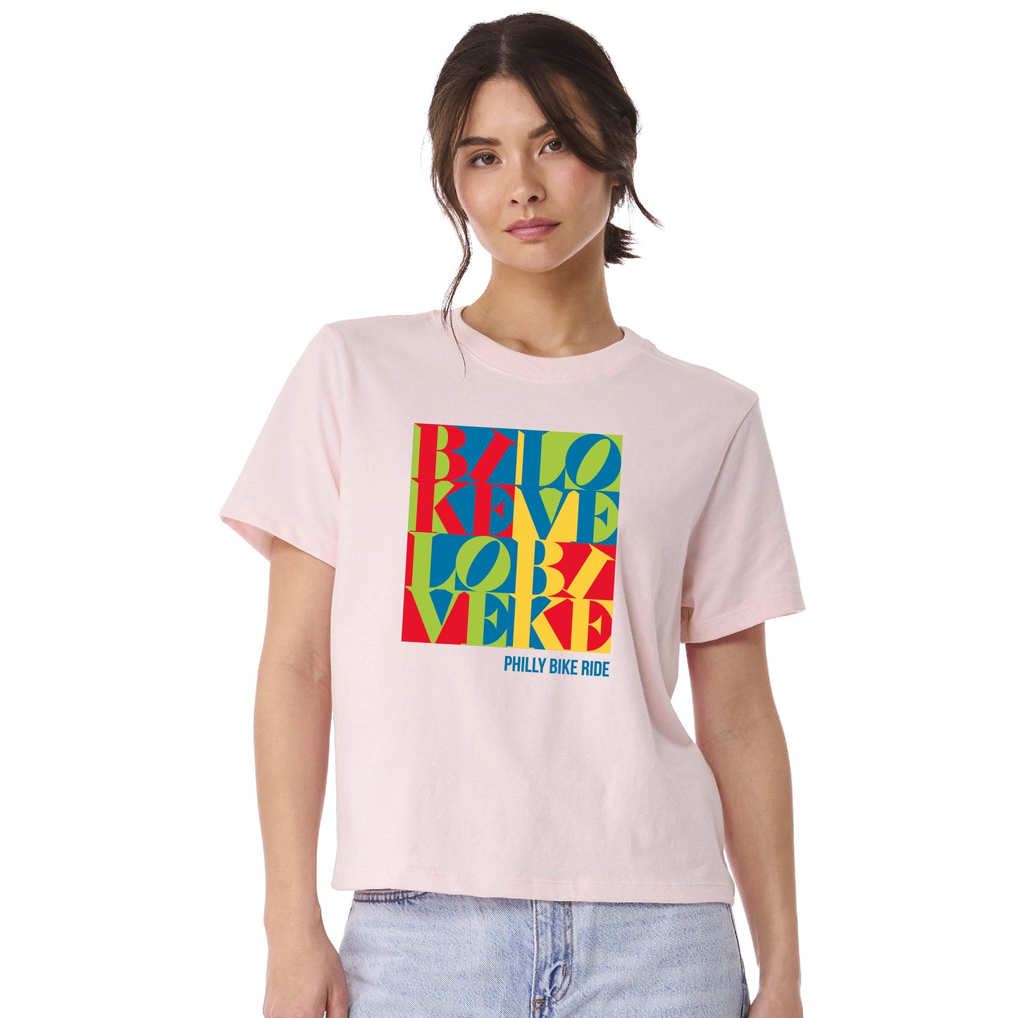 PBR Women's Heavyweight Tee -Soft Pink- Bike Love