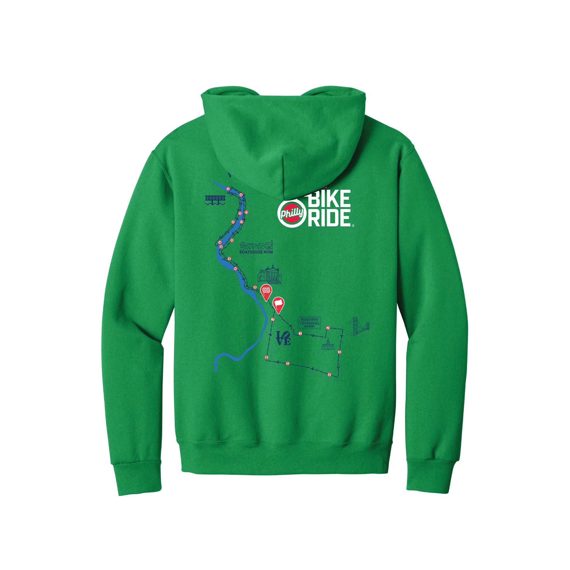 PBR Adult Fleece Hoody -Kelly- Course