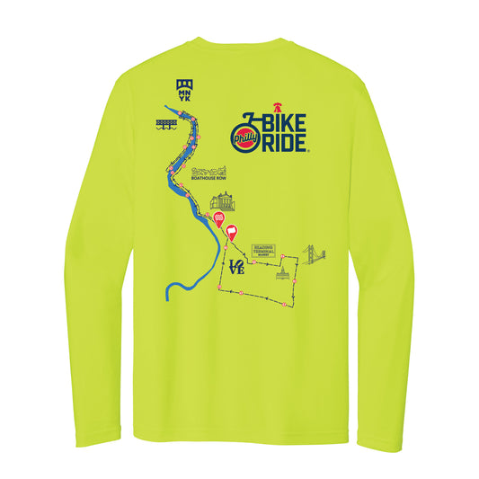 PBR Adult LS Tech UPF50 Tee -Hi Viz- Course