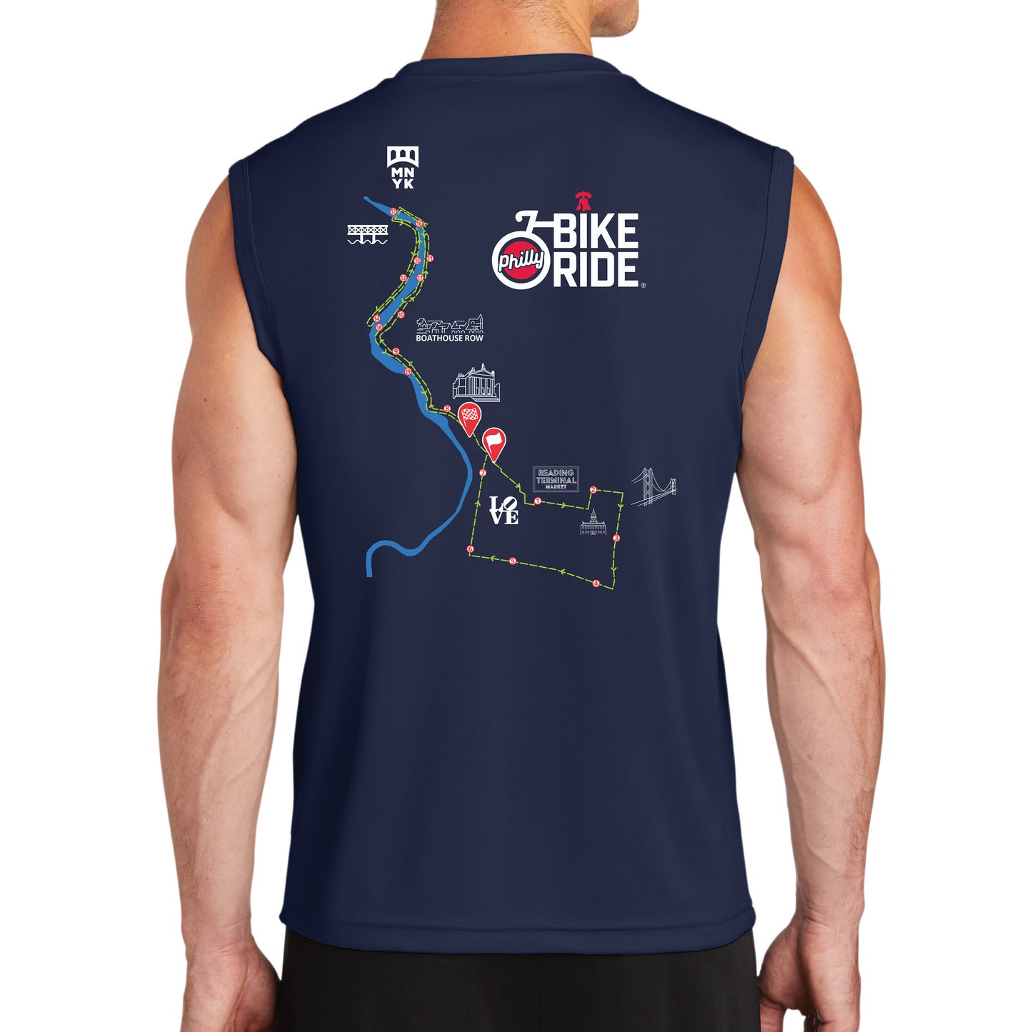 PBR Men's Muscle Tech Tank -Navy- Course