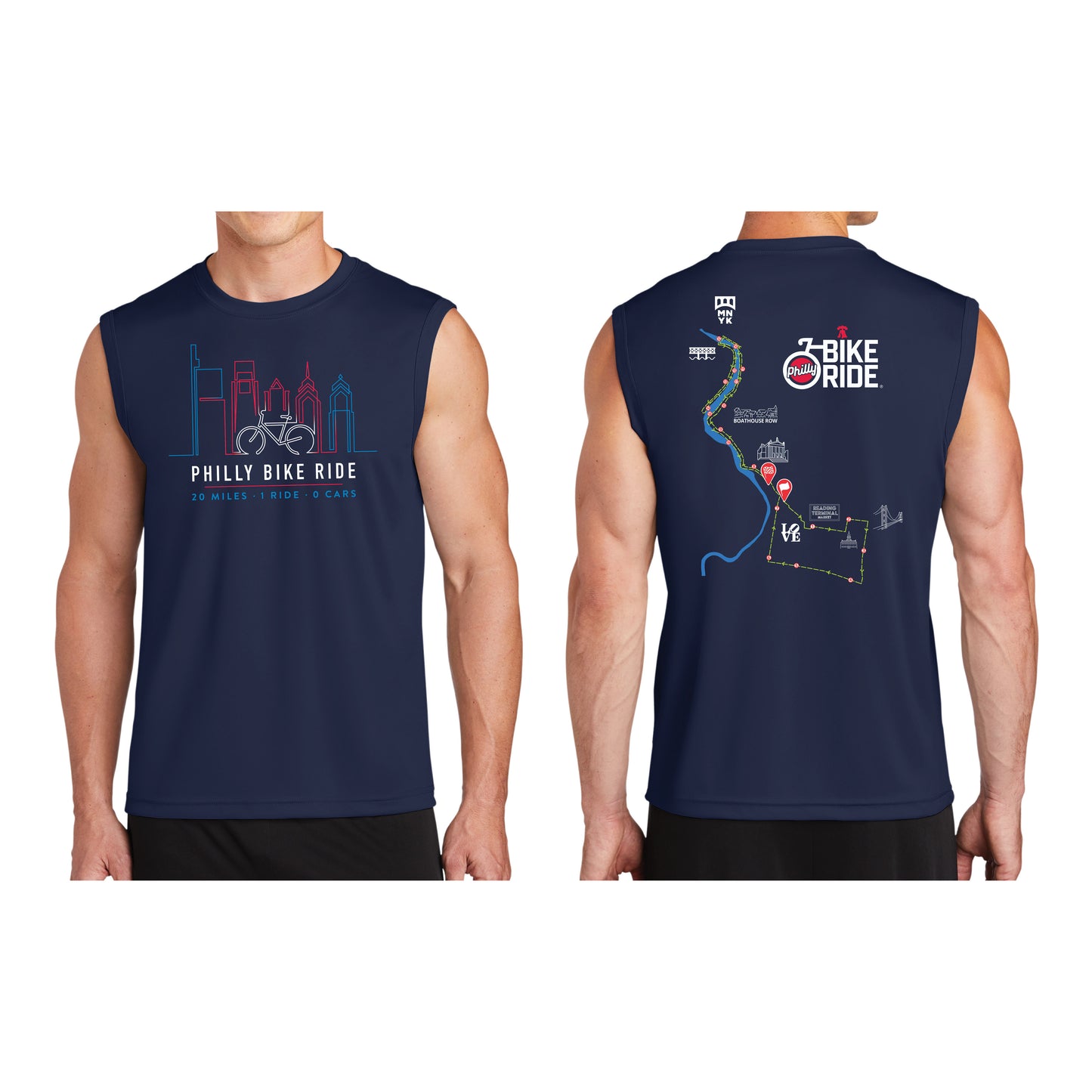 PBR Men's Muscle Tech Tank -Navy- Course