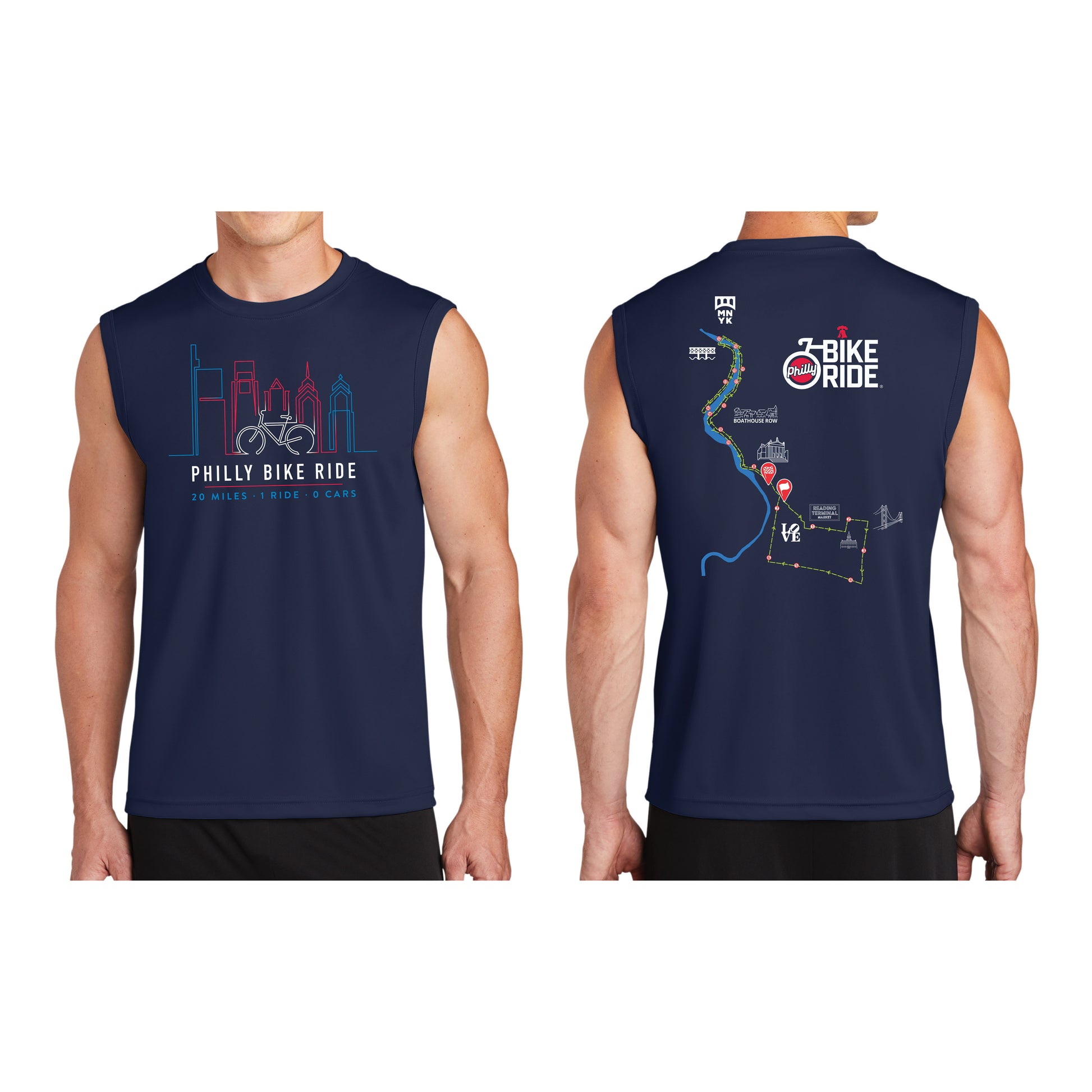 PBR Men's Muscle Tech Tank -Navy- Course