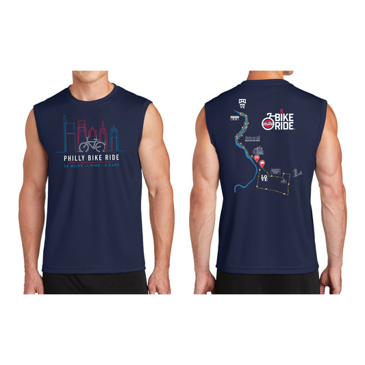 PBR Men's Muscle Tech Tank -Navy- Course