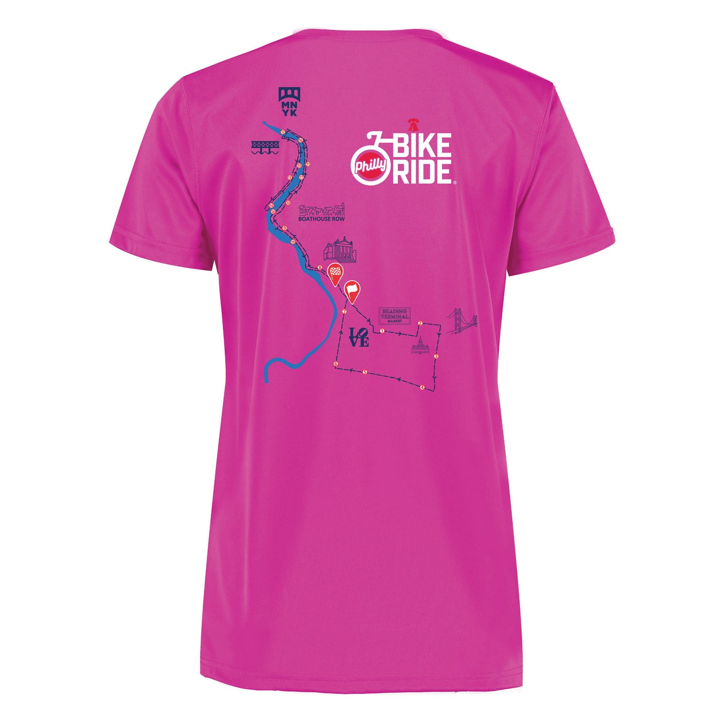 PBR Women's Tech V-Neck Tee -Power Pink- Course