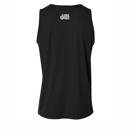 DC BIKE RIDE: Men's Tech UPF44 Tank - Black - 'Treads' Design