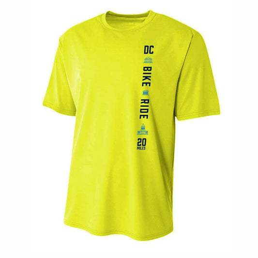 Men's SS Tech Tee - Hi Viz - '2022 Course' Design