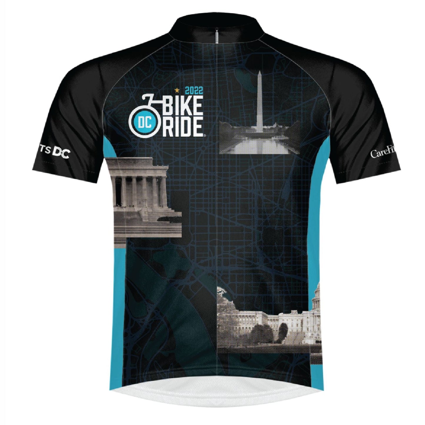 Men's Cycling Full Zip Jersey - Black - '2022 DC' Design
