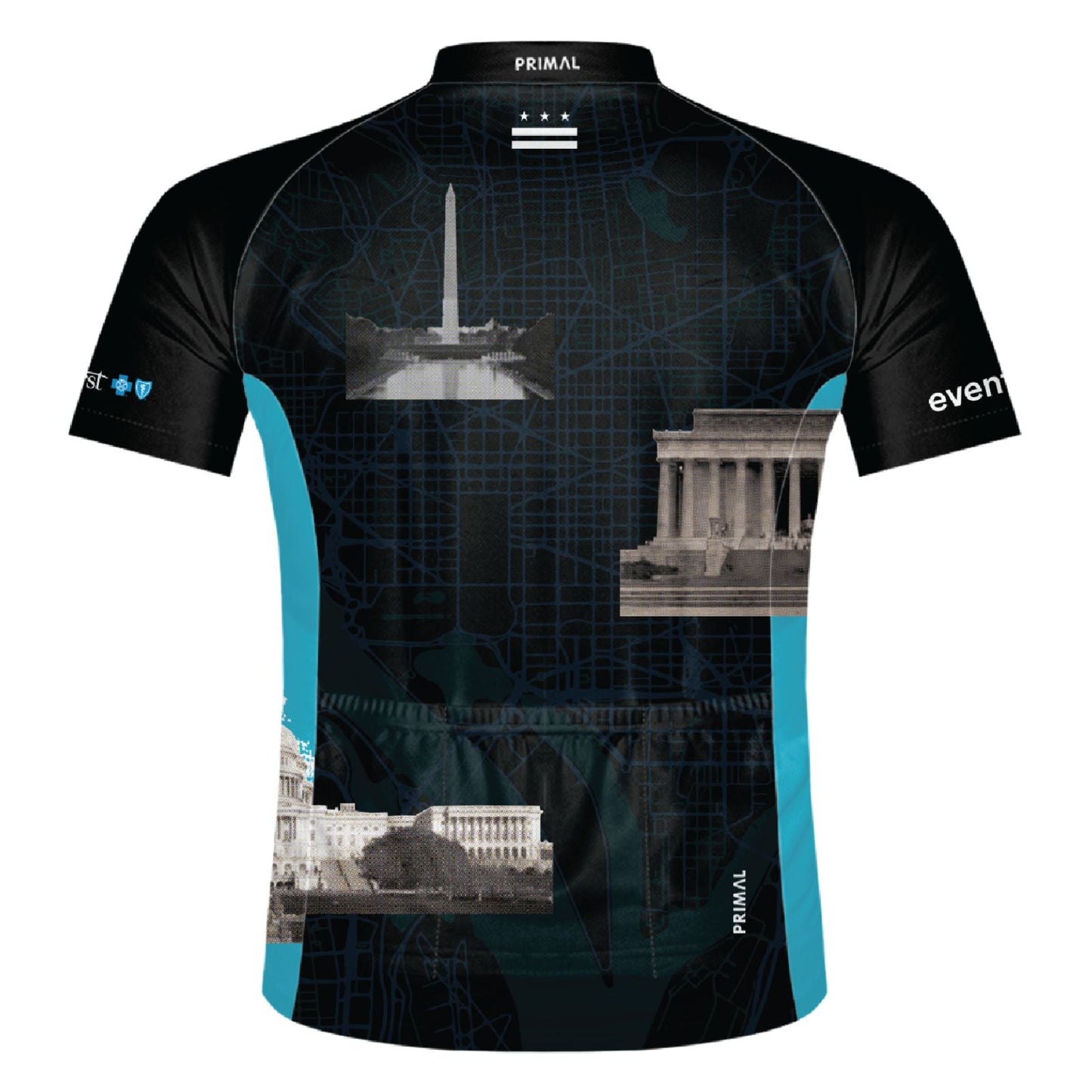 Men's Cycling Full Zip Jersey - Black - '2022 DC' Design