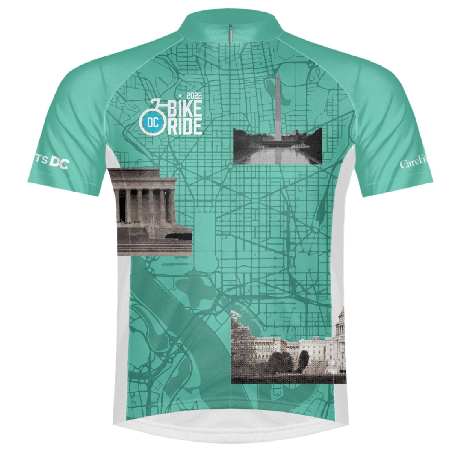Women's Cycling Full Zip Jersey - Green - '2022 DC' Design