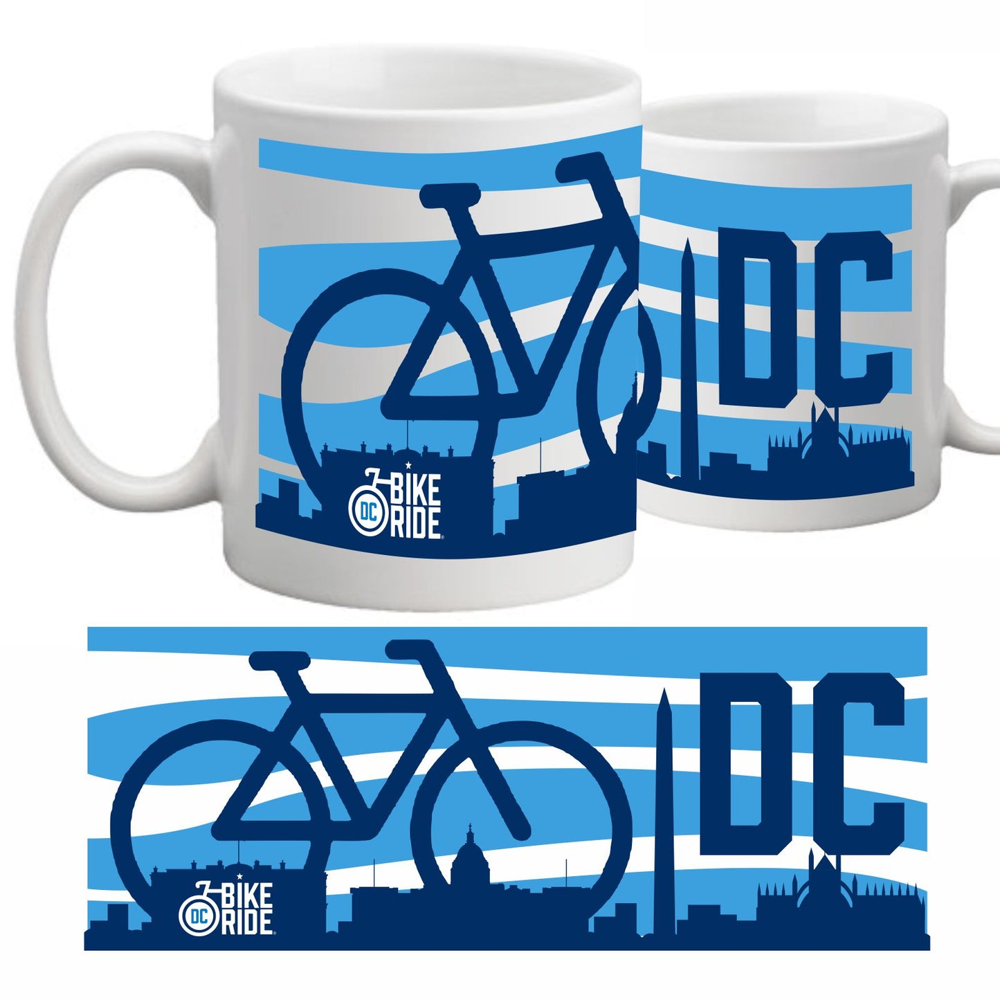 DC Bike Ride Mug - White - Bike