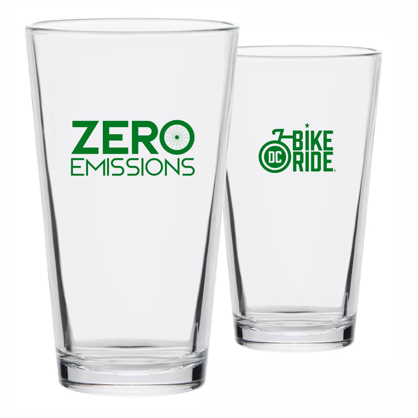 DC Bike Ride Pint Glass - Zero
