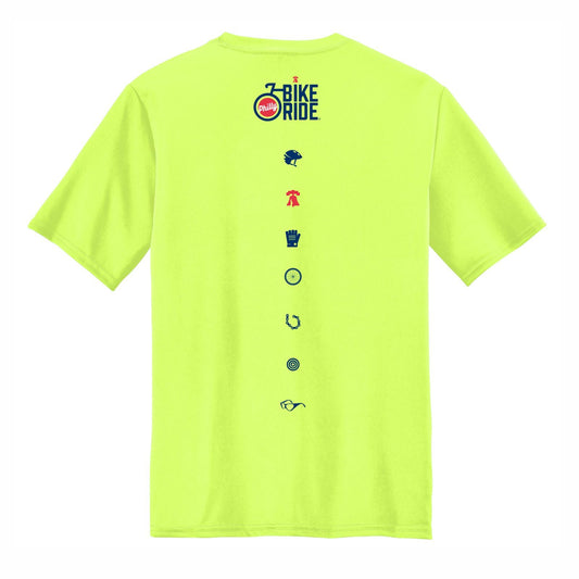 PBR Men's Tech Tee -Hi Viz- Stars