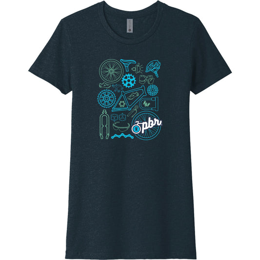 PBR Women's Fashion Tee -Midnight Navy- Icons